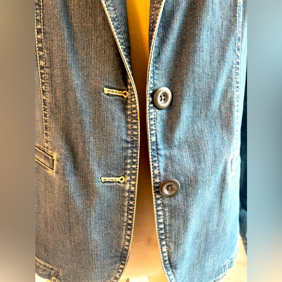 J Jill Long Sleeves Blue Denim Jacket Sz XS/S - Picture 3 of 10